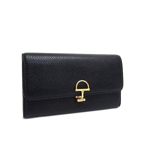 GUCCI グッチ 財布 ソフトビット コンチネンタルウォレット 828147 ブラック レザー ユニセックス 二つ折り 長財布 ゴールド金具 美品【本物保証】 GUCCI（グッチ） 財布 ソフトビット コンチネンタルウォレット レザー