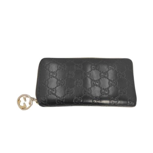 GUCCI（グッチ） 長財布 グッチシマ 409342 レザー ブラック系