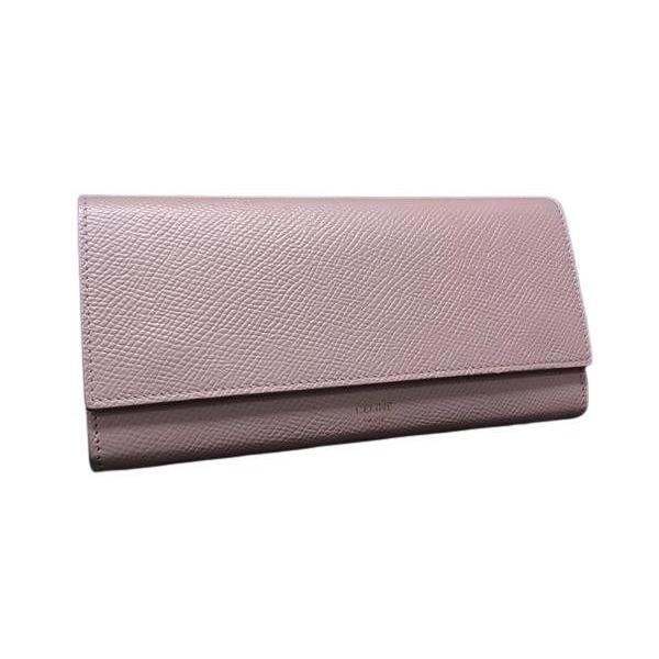 CELINE（セリーヌ） 長財布 ラージフラップウォレット レザー ピンク系