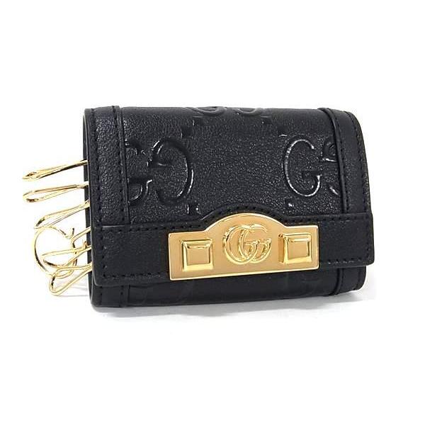 GUCCI（グッチ） キーケース GGマーモント レザー 676153 6連 ゴールド 