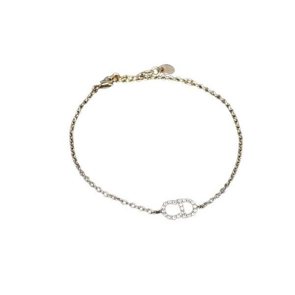 極美品✨ディオール ブレスレット ラインストーン リボン モチーフ シルバー クリスチャンディオール ブレスレット シルバー リボン ラインストーン