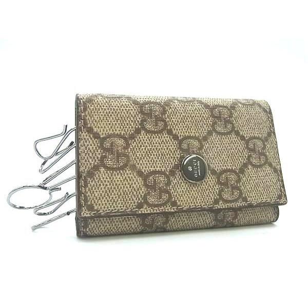 GUCCI（グッチ） キーケース GGスプリーム PVC レザー 115063 シルバー
