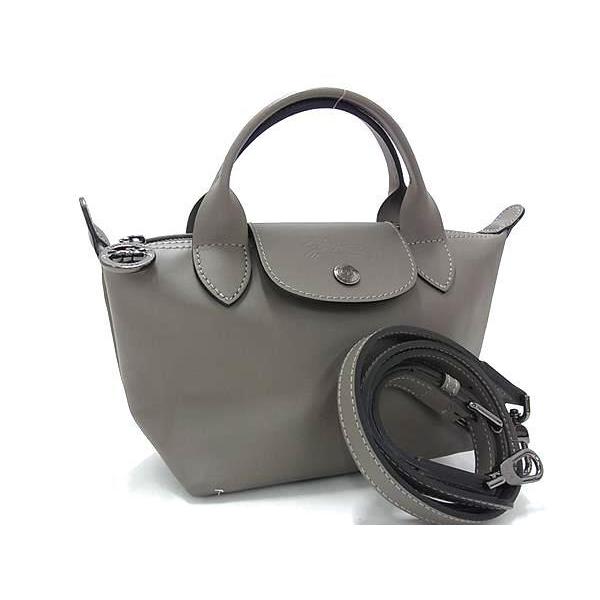 希少レア　ロンシャン　ルプリアージュネオ　S グレー　2way ハンドバッグ ロンシャン LONGCHAMP ハンドバッグ ショルダーバッグ プリアージュ