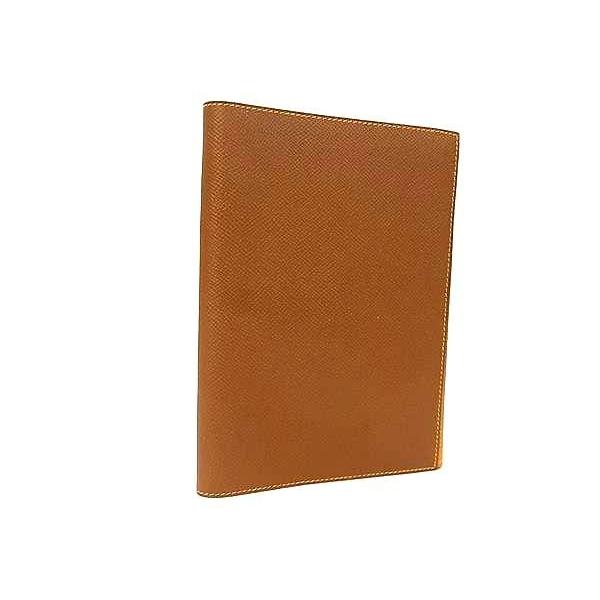 HERMES エルメス 手帳カバー グローブトロッター ブラウン系 イエロー系 クシュベル ユニセックス バイカラー シルバー金具 超美品 HERMES（エルメス） 手帳カバー グローブトロッター クシュベル