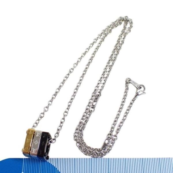 美品 ルイヴィトン ネックレス ペンダント モノグラム ボールド 3連 LOUIS VUITTON（ルイ・ヴィトン） ネックレス ペンダントモノグラム