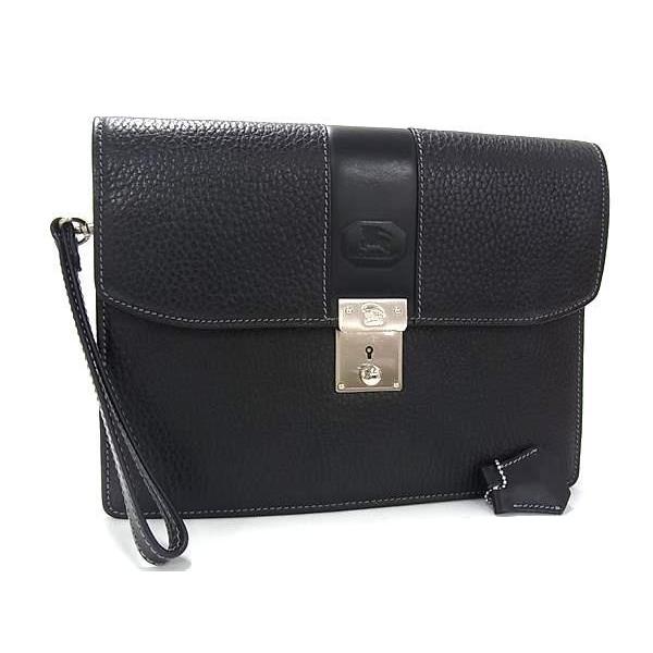 BURBERRY（バーバリー） クラッチバッグ レザー ブラック系 美品 