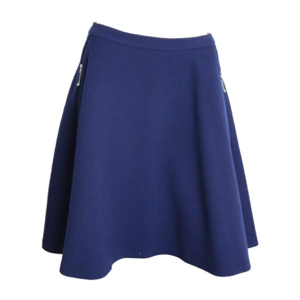 LOUIS VUITTON ルイ ヴィトン フレアスカート スカート RW132A F4SK17WVA ＃36 ウール99% ポリウレタン1％ ブルー系【本物保証】 LOUIS VUITTON（ルイ・ヴィトン） ルイ ヴィトン フレアスカート