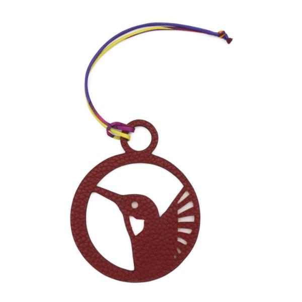 新品未使用展示品 エルメス チャーム ハチドリ プティアッシュ トゴ ヴォーエプソン シルク ブラウン系 イエロー系【本物保証】 HERMES（エルメス） 新品未使用展示品 チャーム ハチドリ プティ