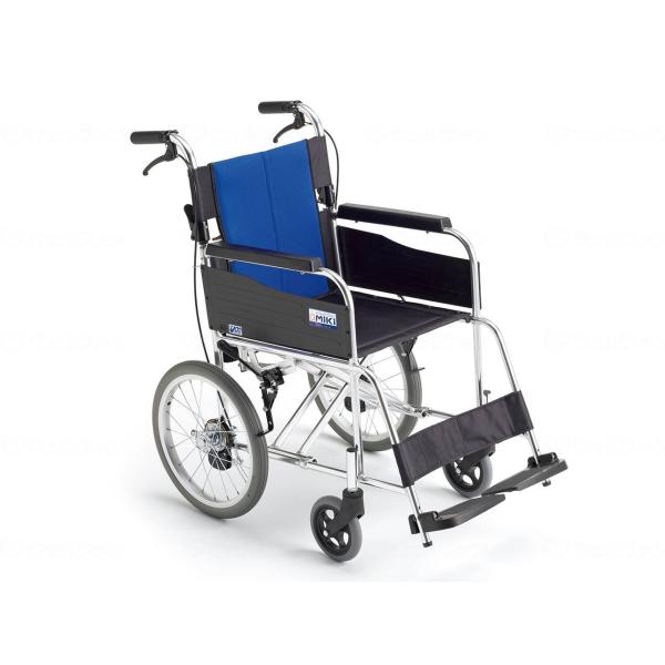 ミキ BAL-2　標準型　介助型車いす ブルー 座幅40 介助 移動 介護 病院 施設