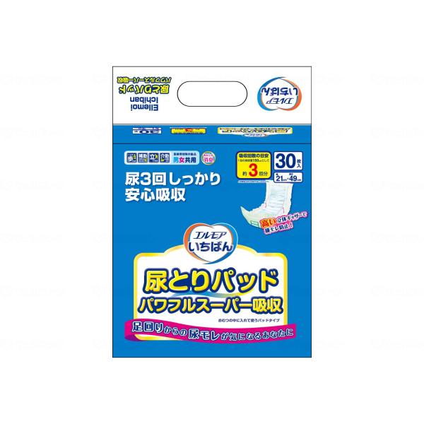 他サイト： カミ商事　エルモアいちばん尿とりパッド パワフルスーパー吸収 ケース -の商品画像