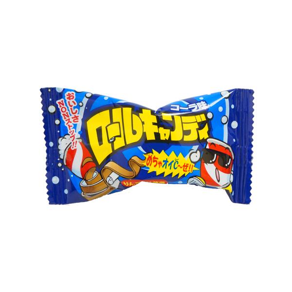 60円 やおきん ロールキャンディ コーラ味 [1箱 24個入] : ミカミ