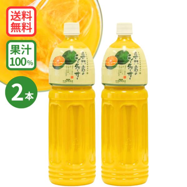 【6月29日以降出荷】シークワーサー 果汁 ジュース 青切り 果実　専門店のシークヮーサー 1.5L×2本