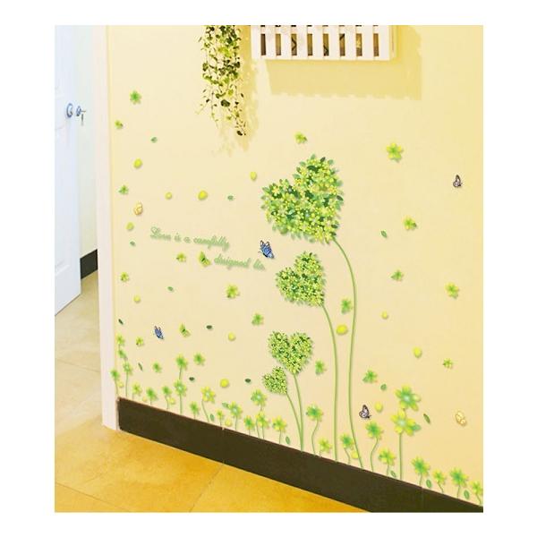 ウォールステッカー ハートグリーンリーフ 壁シール 蝶々と花 黄緑色 デコれる 自然 英文字 Buyee Buyee Japanese Proxy Service Buy From Japan Bot Online