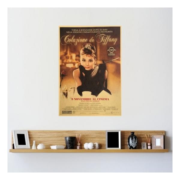 ポスター オードリーヘプバーン Audrey Hepburn ティファニーで朝食を 北欧 映画 女優 英文字 None5 41ウォールステッカー 通販 Yahoo ショッピング