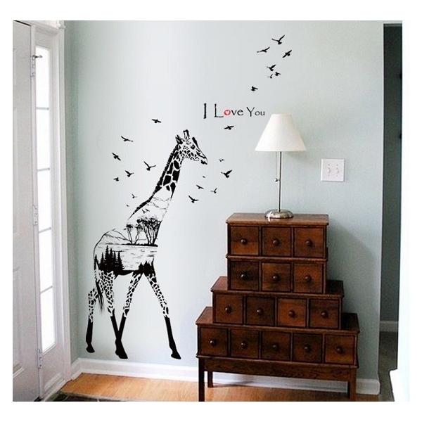 ウォールステッカー キリン Love 壁紙シール ナチュラル 動物 アフリカ 黒基調 はがせる 麒麟 Buyee Buyee บร การต วกลางจากญ ป น ซ อจากประเทศญ ป น
