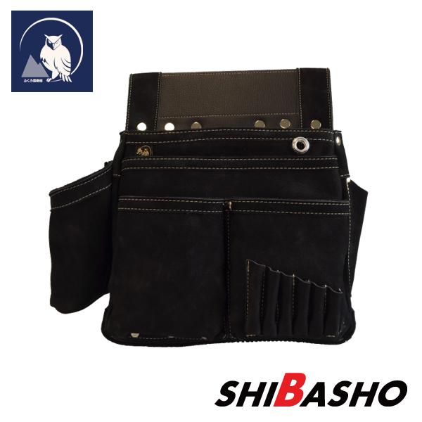 ふくろ倶楽部 本皮製釘袋 黒 六型 SZN-836K : 柴商SHIBASHOプライム店