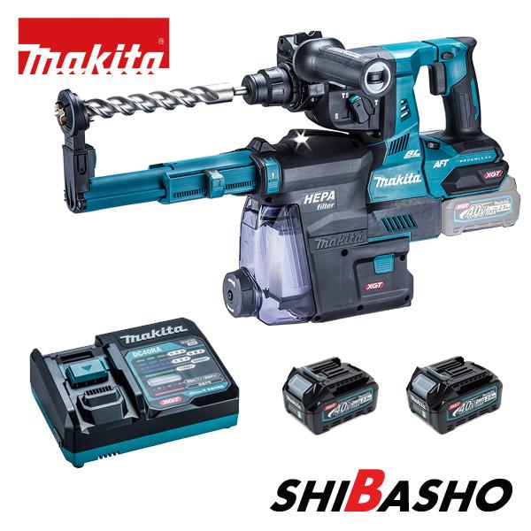 マキタ makita 40Vmax 28mm充電式ハンマドリルHR001GRDXV 青 黒 マキタ makita 40Vmax 28mm充電式ハンマドリルHR001GRDXV 青 黒