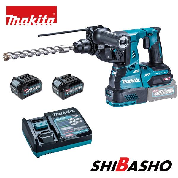 マキタ makita 40Vmax 28mm充電式ハンマドリルHR001GRDX 青 黒 集じん 