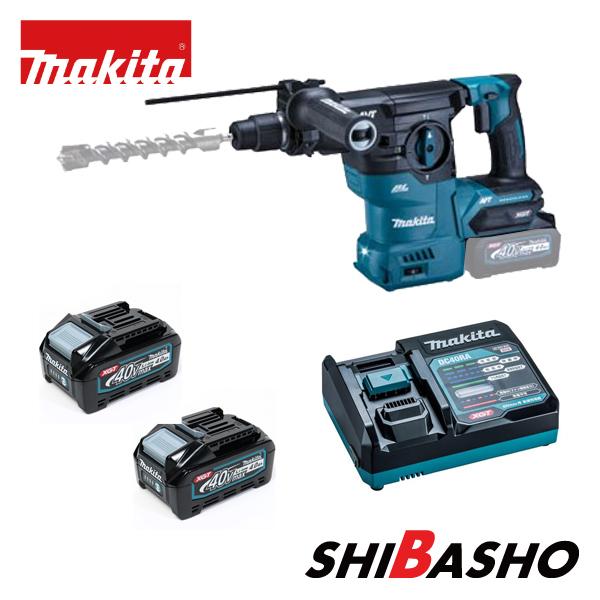 マキタ makita 40Vmax 30mm充電式ハンマドリル HR008GRMX バッテリ 