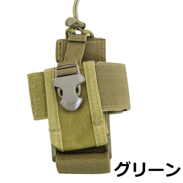 スマホホルダー モールシステム ミリタリー ナイロン グリーン