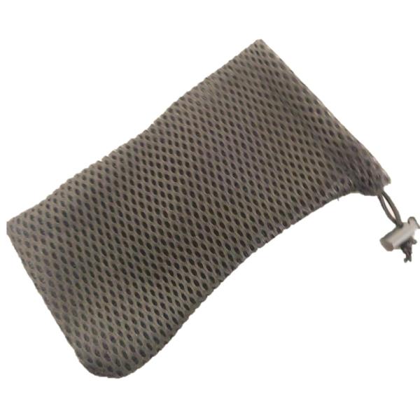 小物用ポーチ 巾着 ナイロンメッシュ ブラック