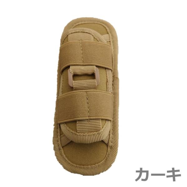 ハンドライトホルダー ベルトクリップ ミリタリー ナイロン カーキ