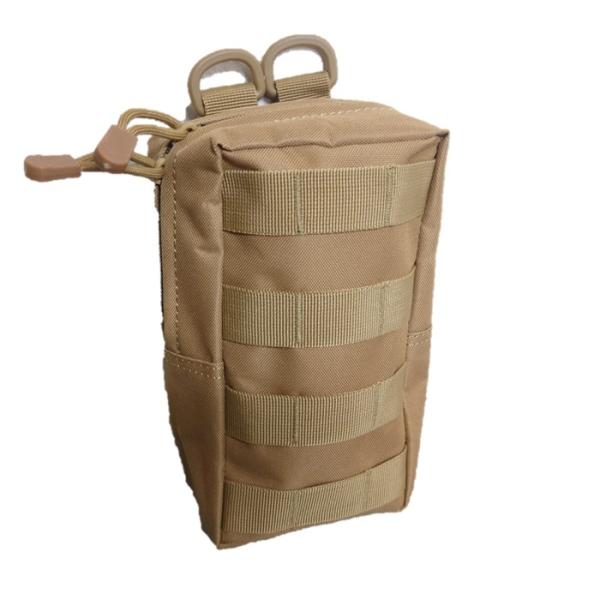 ツールケース スクエアポーチ 20×12×5  モールシステム ミリタリー ナイロン カーキ