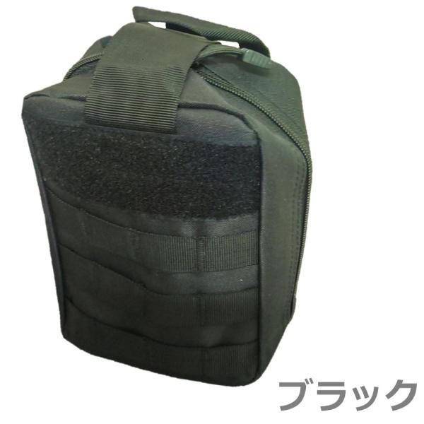 ツールケース スクエアポーチ 20×16×10  モールシステム ミリタリー ナイロン ブラック