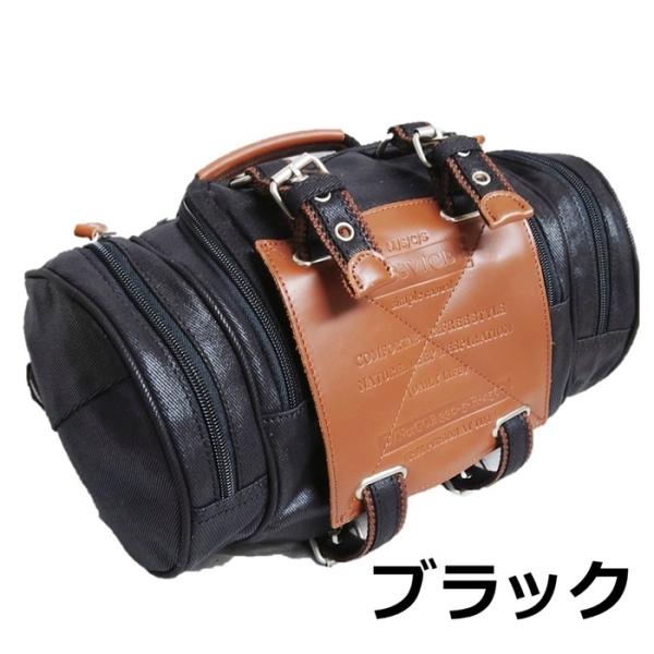 デバイス ヒップバッグ 4WAY ミニドラム ワックスコットン ブラック DEVICE Work AHH17089
