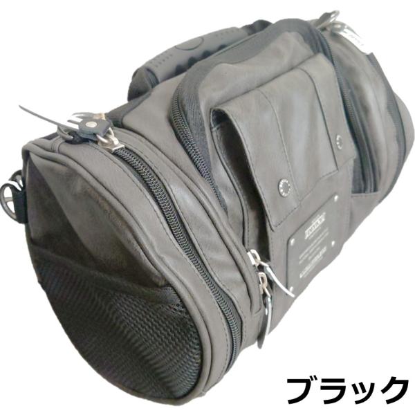 デバイス ヒップバッグ 4WAY ミニドラム 合成皮革 ブラック DEVICE MAD DWG50088