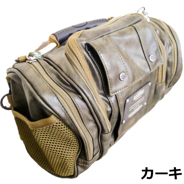 デバイス ヒップバッグ 4WAY ミニドラム 合成皮革 カーキグリーン DEVICE MAD DWG50088