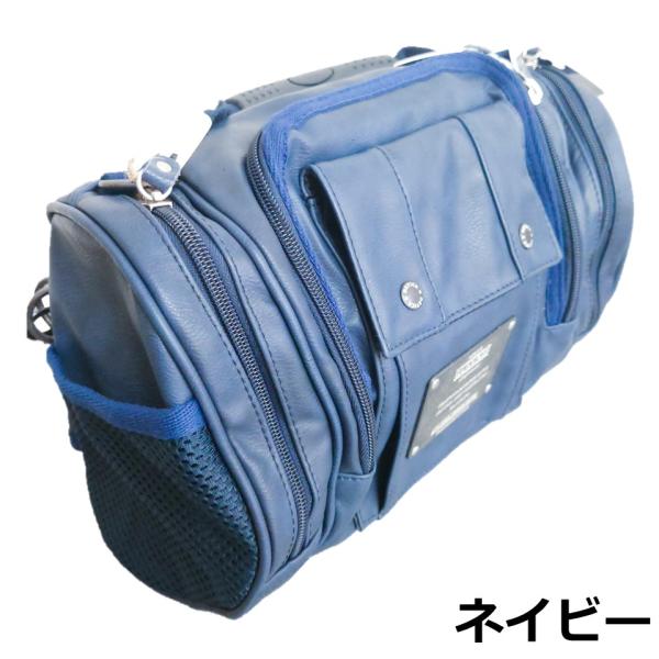 デバイス ヒップバッグ 4WAY ミニドラム 合成皮革 ネイビー DEVICE MAD DWG50088