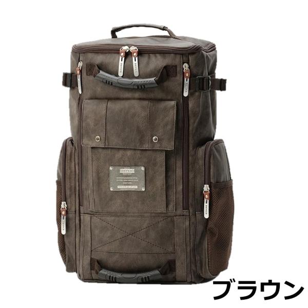 デバイス スクエアリュック メンズ 合成皮革 ブラウン DEVICE MAD DRG50120