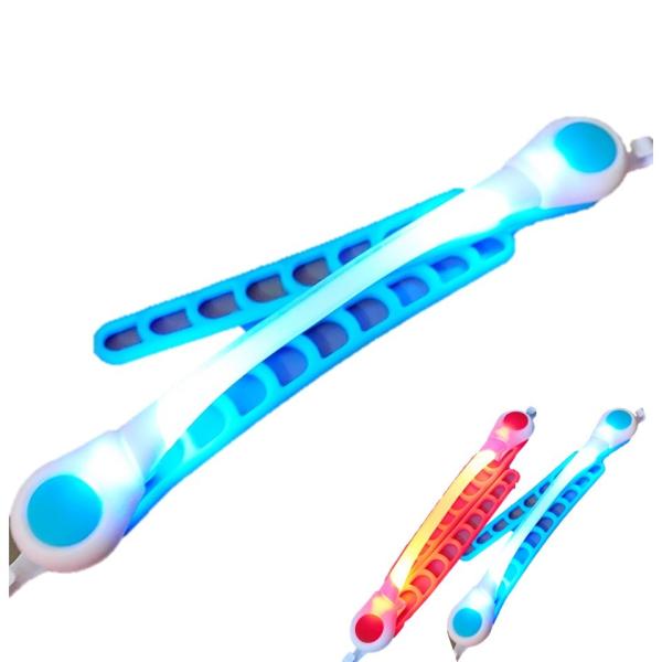 セーフティライト 2LED フレキシブルバー シリコン レッド/ブルー