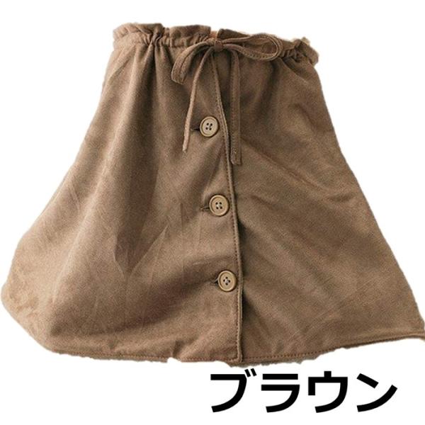 ネックウォーマー 耳まであったかフェイスウォーマー フリーサイズ ポリエステル ブラウン