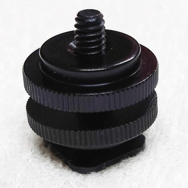 1/4インチネジ カメラシュー アダプター ブラック