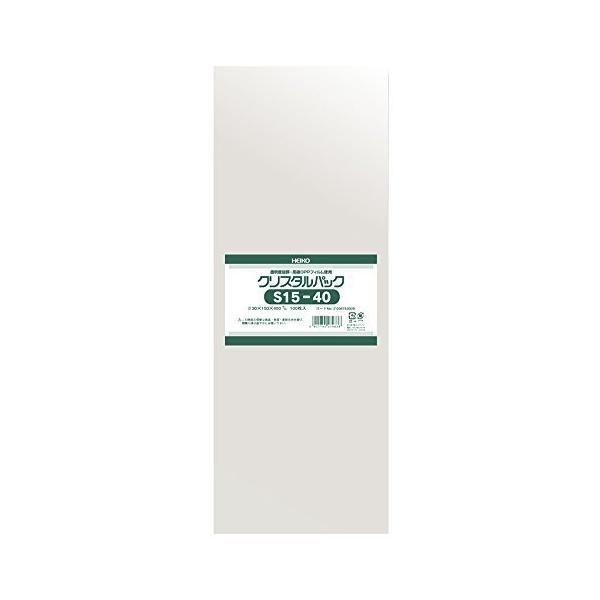 ヘイコー 透明 OPP袋 クリスタルパック 15×40cm 100枚 S15-40 :s-4901755479836-20220208:4smile 通販 ヘイコー 透明 OPP袋 クリスタルパック 15×40cm 100枚 S15-40