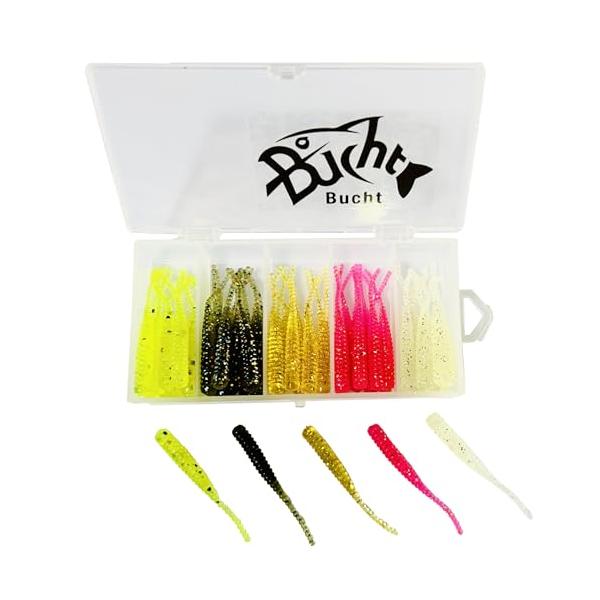 Bucht アジングワーム 1.5インチ 50個セット ケース付 ジグヘッド用