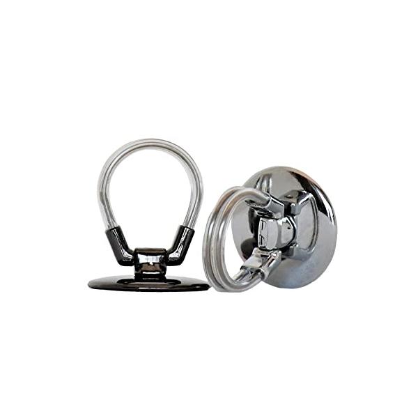 車の中ではスマホホルダーとして使える3WAYスマホリング ガンメタリック＆シルバーセット 2個セット