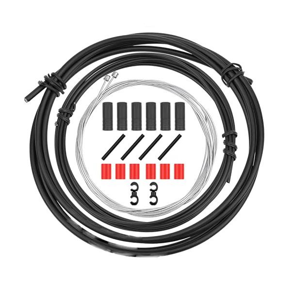 高品質-ハウジングケーブルは、耐熱性と耐寒性を備えたPVCプラスチック層を採用しています。内側のワイヤーケーブルは、より高いブレーキ力とスムーズな操作のために垂直に回転するステンレス鋼ワイヤーで作られています。十分な長さ-2mシフトケーブル...