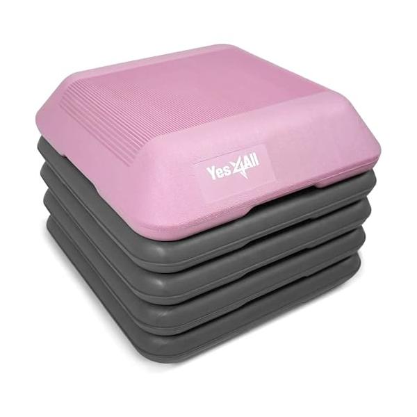 イエスフォーオール(Yes4All) エアロビクスプラットフォーム シングルステップ 高さ調節4段階 ステップ台 踏み台昇降 完全滑り止め エアロビクスステップ