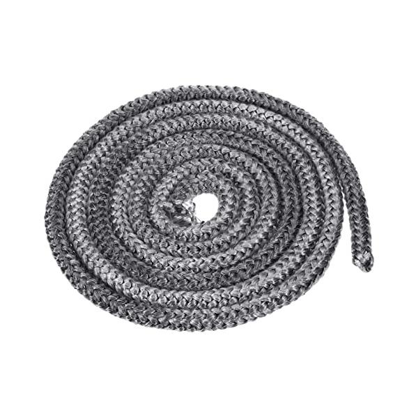 カラー：ブラック; 素材：ガラス繊維; 全体長さ：2m; ロープ直径：10mm利点：耐久性のあるグラスファイバーを原料とし、軽量、耐熱性、耐熱性に優れ、長期間使用できます。優れたシーリング性能とタイトな織りのデザインは、工業用シーリングに耐...