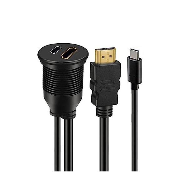 防水パネル/ダッシュマウント、ゴムカバーと延長ケーブルが特徴です。Type-Cポートは480Mbpsのデータと65Wの電力をサポートします。HDMIポートは、高解像度解像度4K、1080p、1080i、720p、標準ビデオフォーマットをサポ...