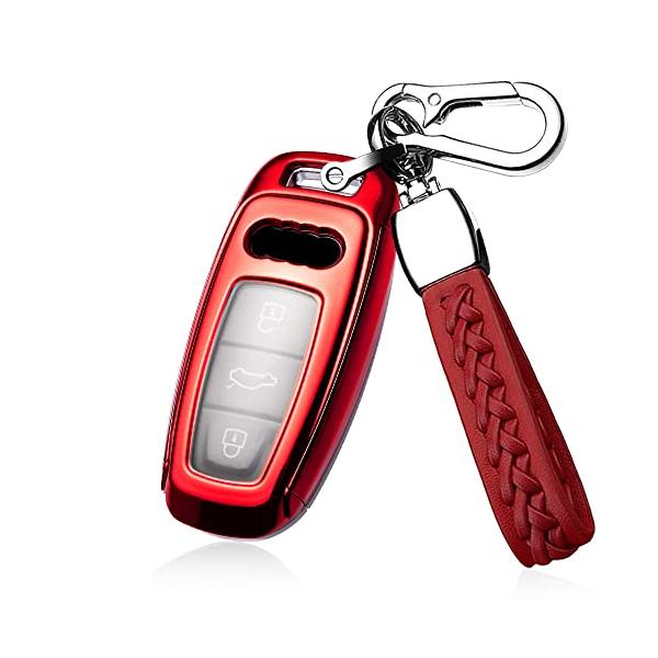[SANRILY] アウディ向けの キーケース キーホルダー キーカバー キー保護 A6 A7 A8 Q7 Q8に適用 ハンドメイド等に適用 高級 保護 落ちに
