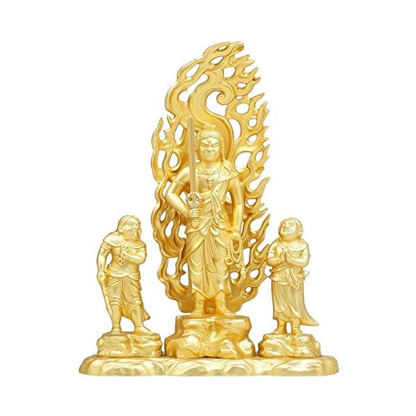 童子不動明王 16．0cm 合金製 [仏像] (金鍍金) : 4Speed Online