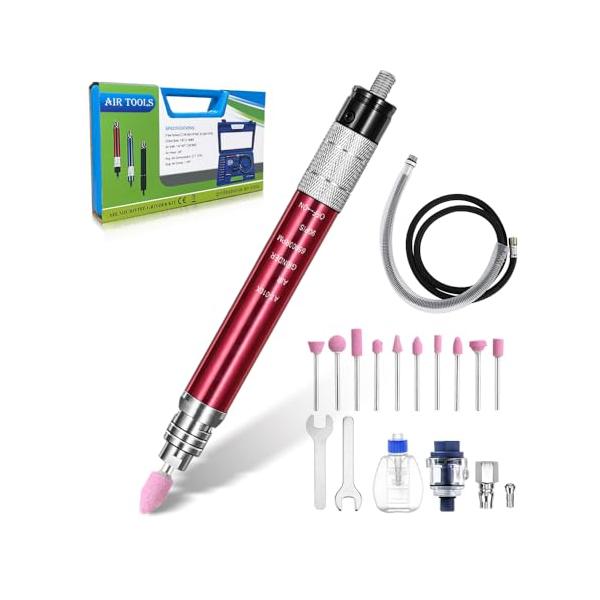 J&T エアーリューター エアーグラインダー セット ツールパワー 砥石10種類付き 超高速研磨 研削 JT-29-013