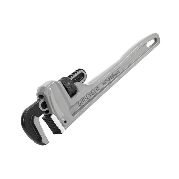 DURATECH パイプレンチ 水道レンチ モーターレンチ 250mm 最大口開き33mm 歯型ジョー 調整可能 軽量 水道 ガス配管工事 メンテナンス