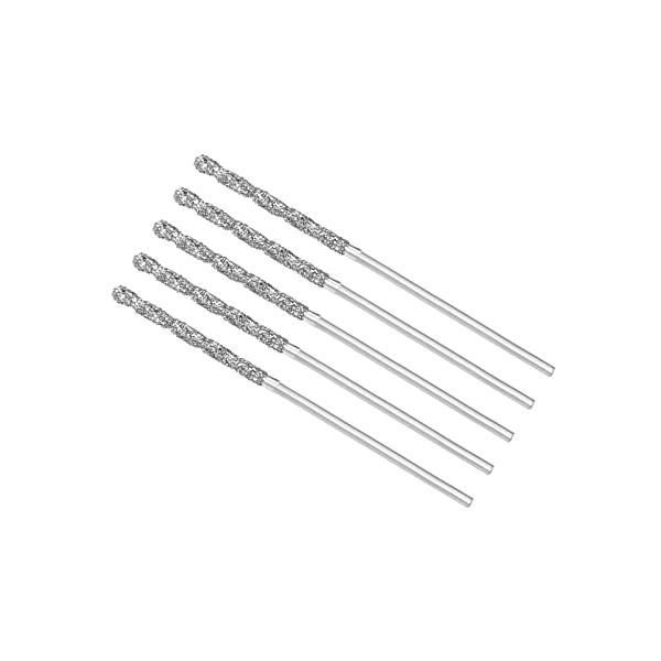 5個セット ダイヤモンド ツイスト ドリル ビット 1mm 先端メトリック ドリル ビット高速度鋼 ガラス 貝殻 石用