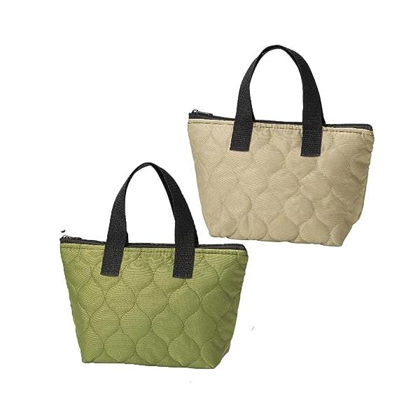 サイズ：190*300*100mm素材：表/PP(不織布)、内/アルミニウム・PE 保冷 保温 多層構造 アルミ断熱素材 高級感のあるキルティング生地を使用し、実用性の高い保冷温機能をプラスした、お弁当の持ち運びに便利な保冷温ランチバッグ。...