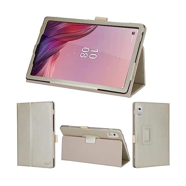 wisers Lenovo Tab M9 B9 専用タブレットケース (ゴールド) 9.0インチ 対応 (タッチペン/保護フィルム 付き/スタンドタイプ) タブレットカバー 2023 新型